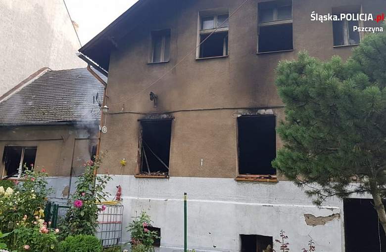 Pożar kamienicy w Pszczynie