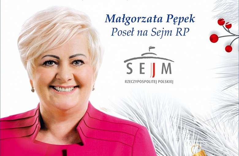 Świąteczne Życzenia składa Poseł na Sejm RP Małgorzata Pępek