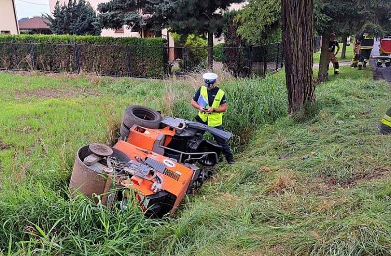 Walec drogowy przygniótł mężczyznę