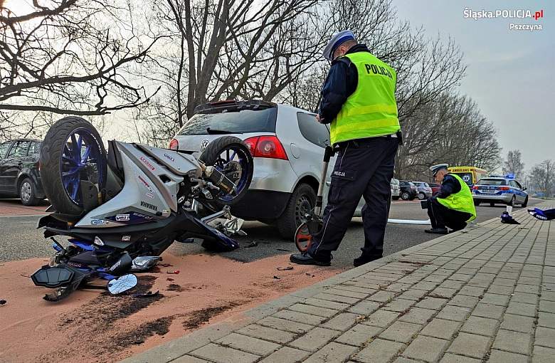 Niebezpieczne zdarzenie z udziałem motocyklisty