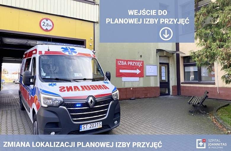 Planowa izba przyjęć w nowej lokalizacji